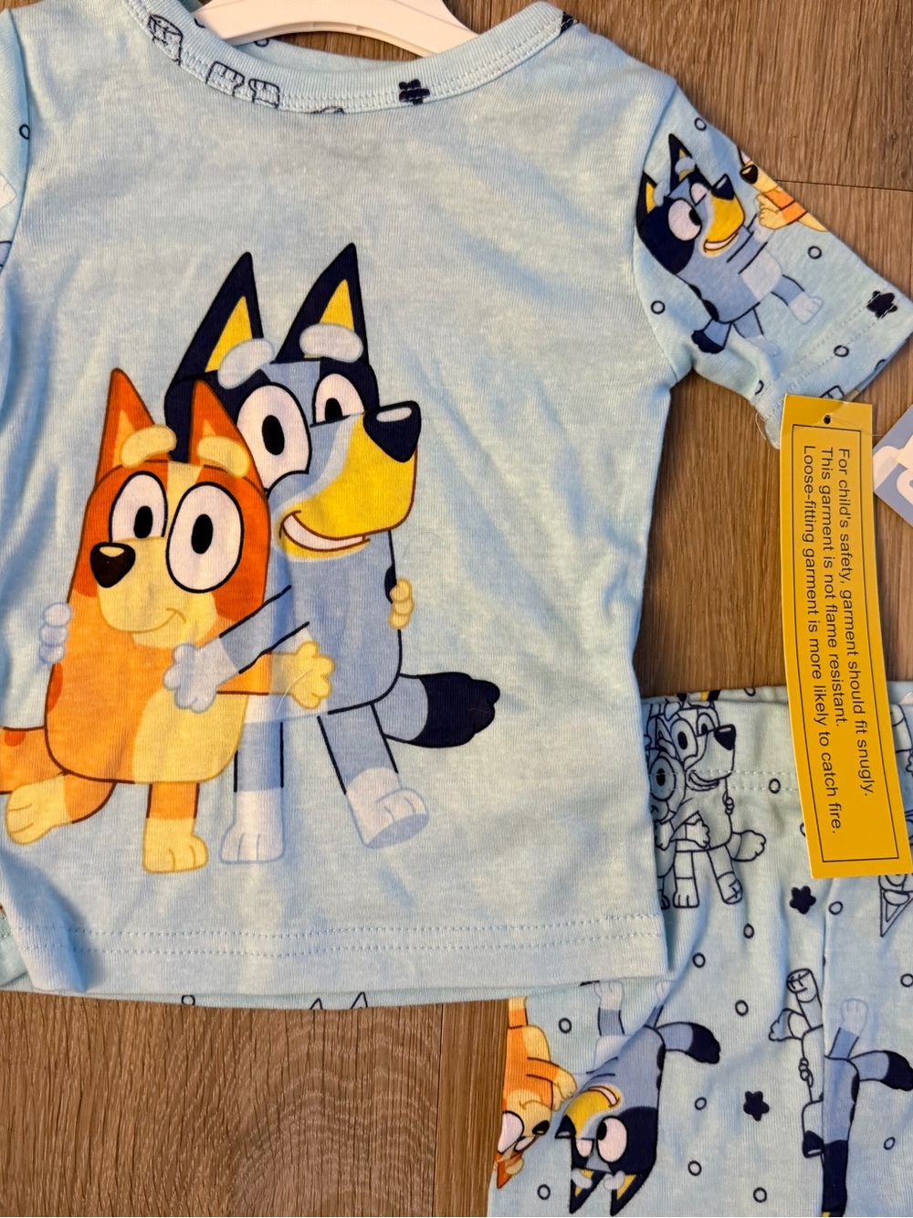 (NWT) Bluey Boy's Size 2T Blue 100% Cotton Short Sleeve Pajama Set - Picture 3 of 7